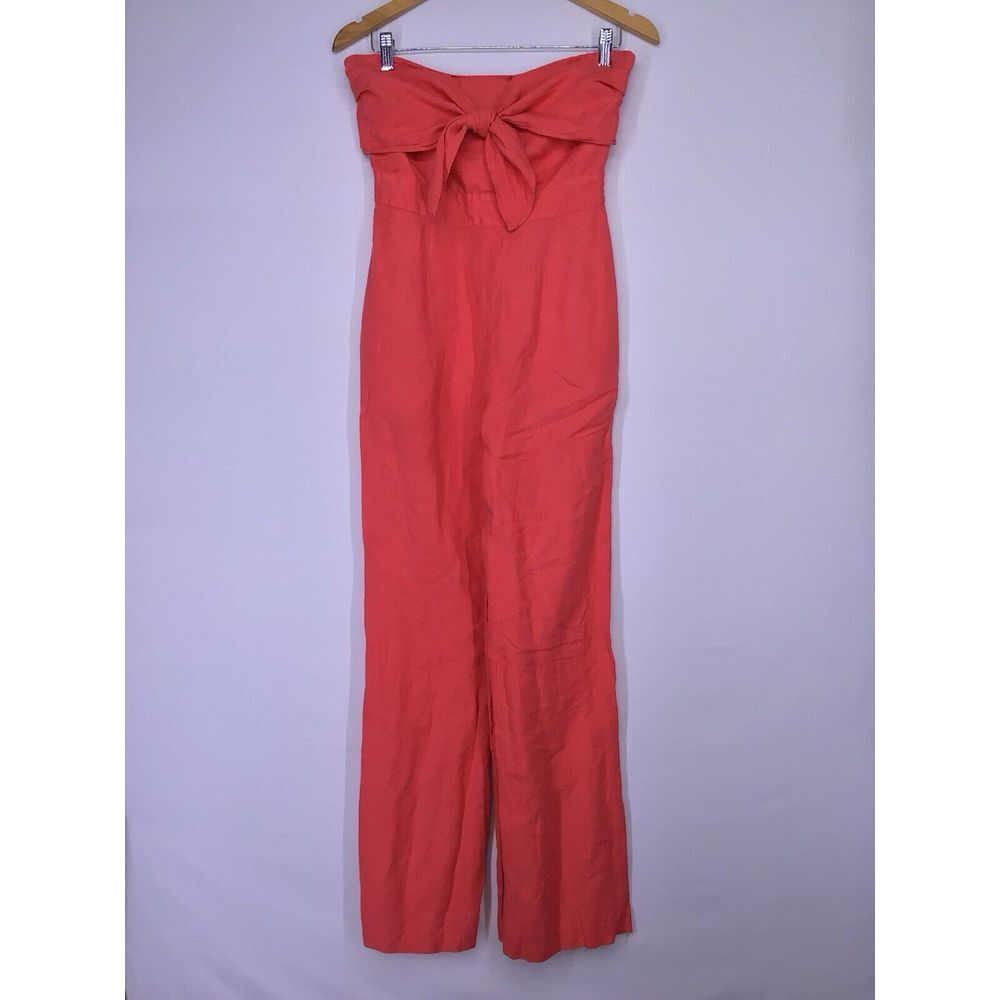 Derek Lam Collective Strapless‎ Jumpsuit Red Women's Size 38